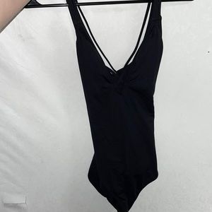 black one piece swim suit